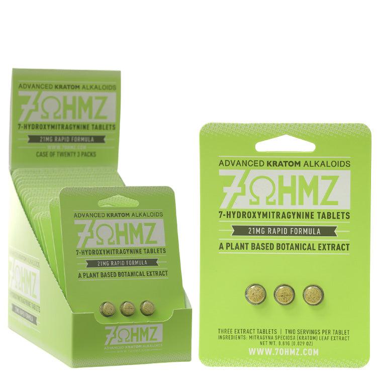 7-OHMZ Tablets & Caplets Tablets Advanced Kratom Alkaloids 21MG 3-pack