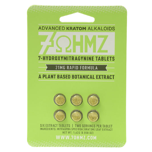 7-OHMZ Tablets & Caplets Tablets Advanced Kratom Alkaloids 21MG 6-pack