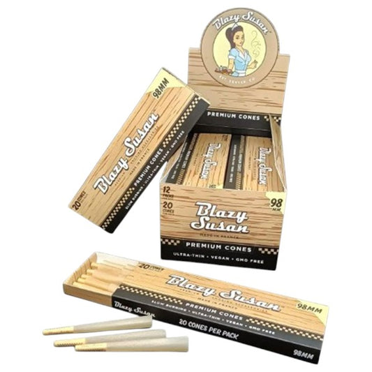 BLAZY SUSAN Unbleached Cones Display 98mm Size 20/12ct