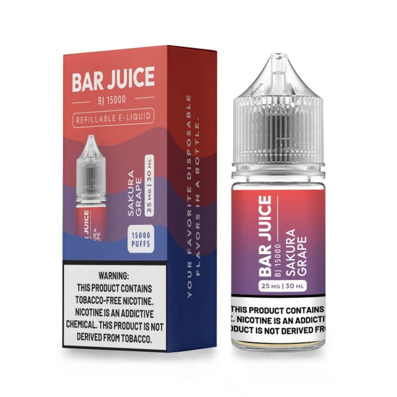 BJ15000 Bar Juice LIQSALT 30mL 25mg Sakura Grape