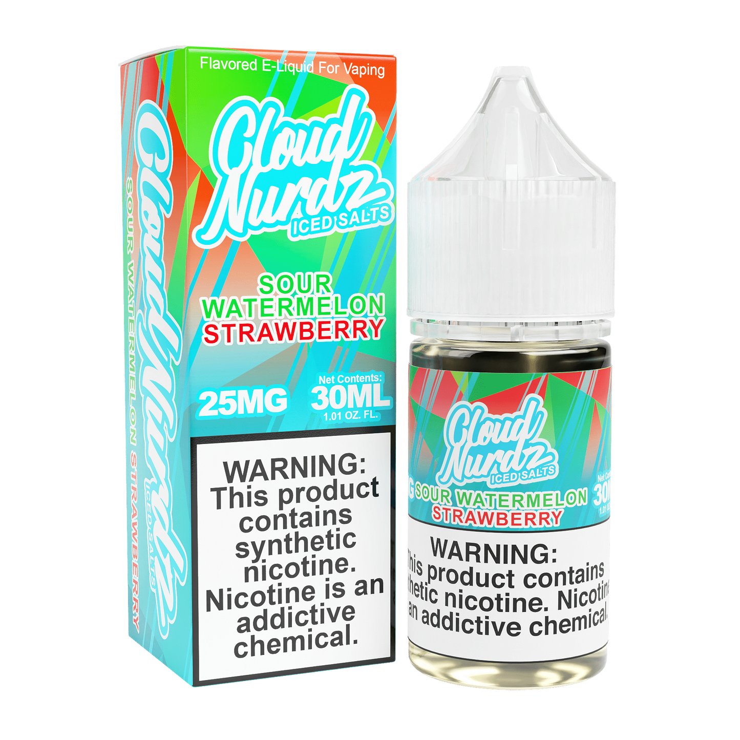 TF-Nic Cloud Nurdz LIQSALT 30mL 50mg Sour Watrmln Strawberry Ice
