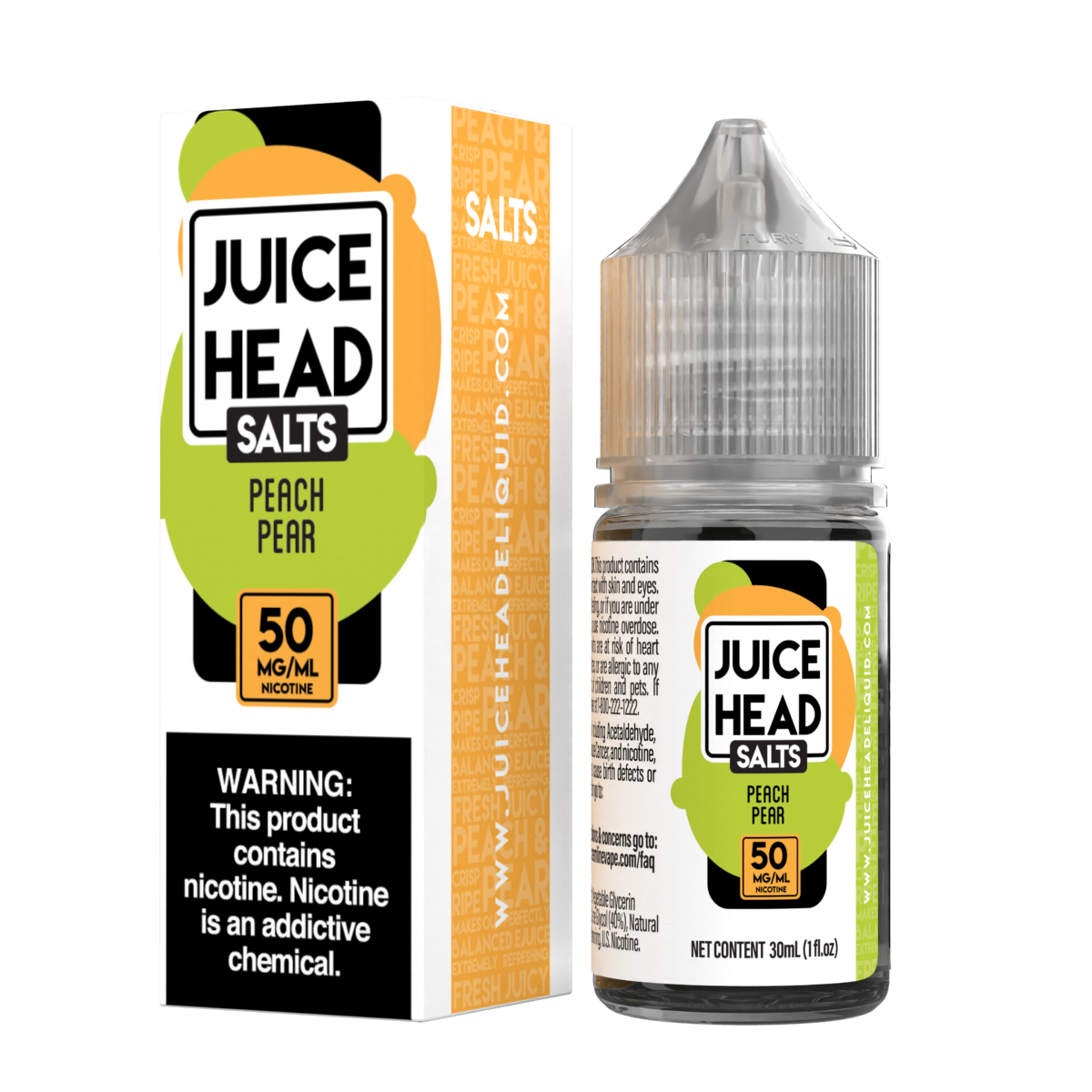 TFN Juice Head LIQSALT 30mL 25mg Peach Pear
