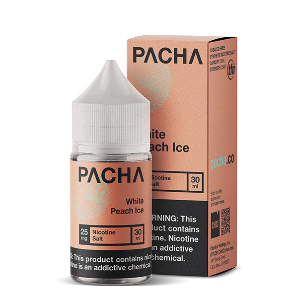 Pachamama LIQSALT 30mL 25mg White Peach Ice