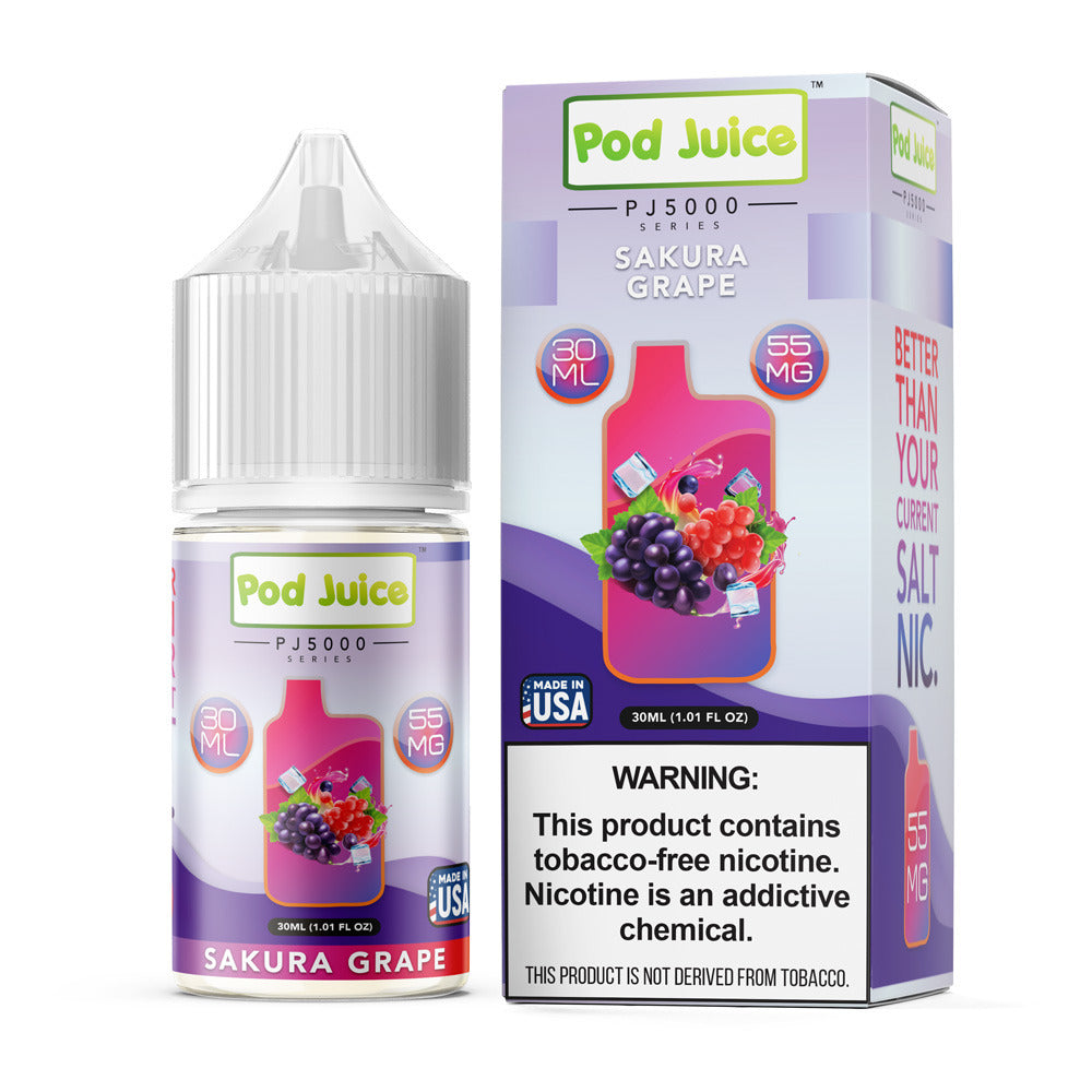 TFN PJ5000 Pod Juice LIQSALT 30mL 55mg Sakura Grape