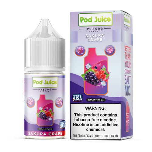TFN PJ5000 Pod Juice LIQSALT 30mL 55mg Sakura Grape