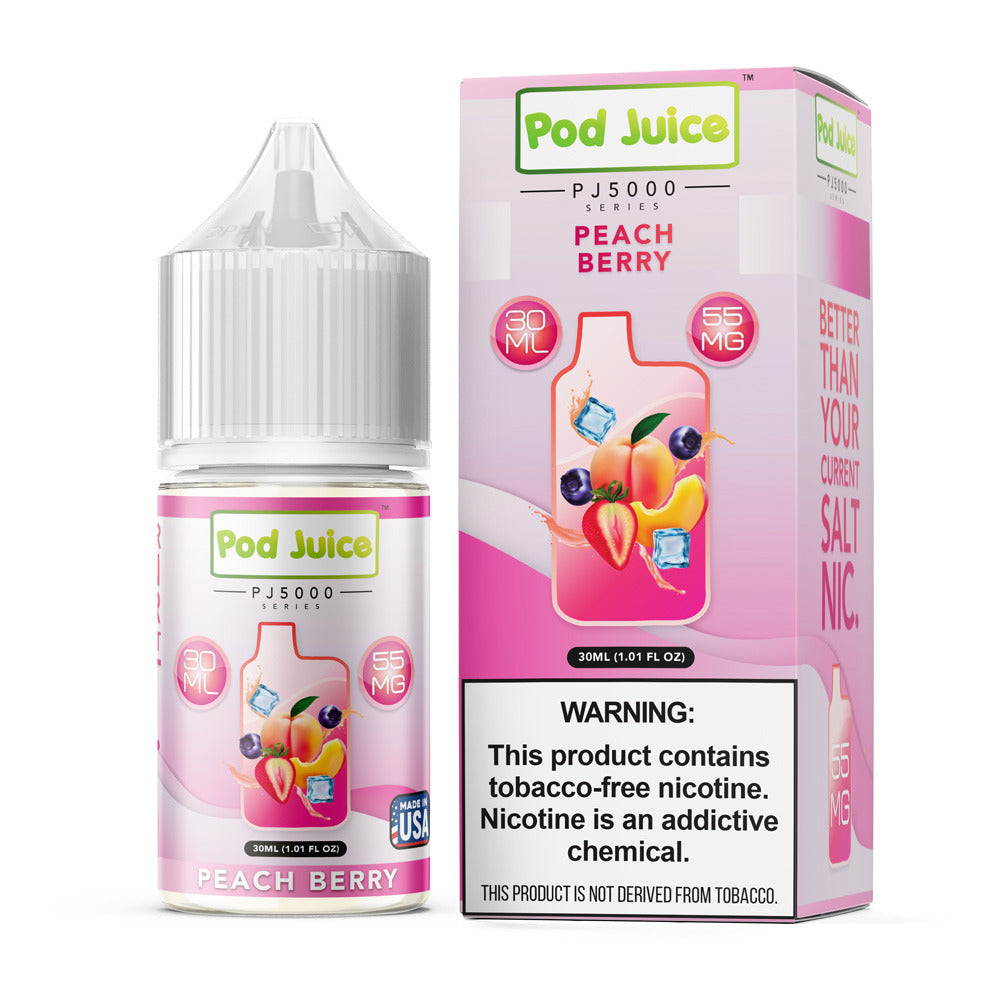 TFN PJ5000 Pod Juice LIQSALT 30mL 55mg Peach Berry