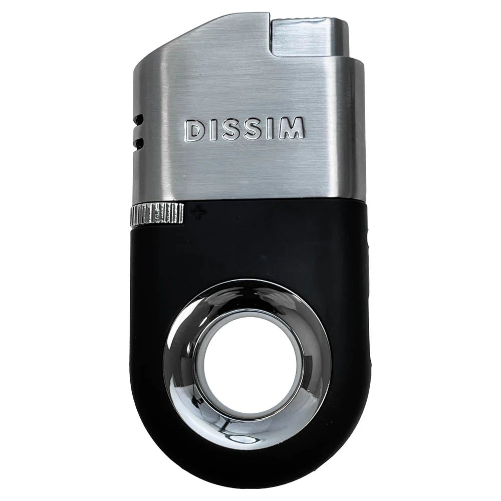 Dissim Lighters SILVER INVERTED DUAL TORCH LIGHTER