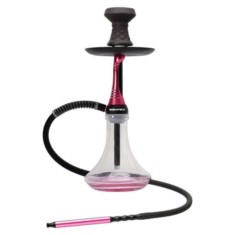 17" Dubai, 1 Hose, ShishaTech Color Box Pink