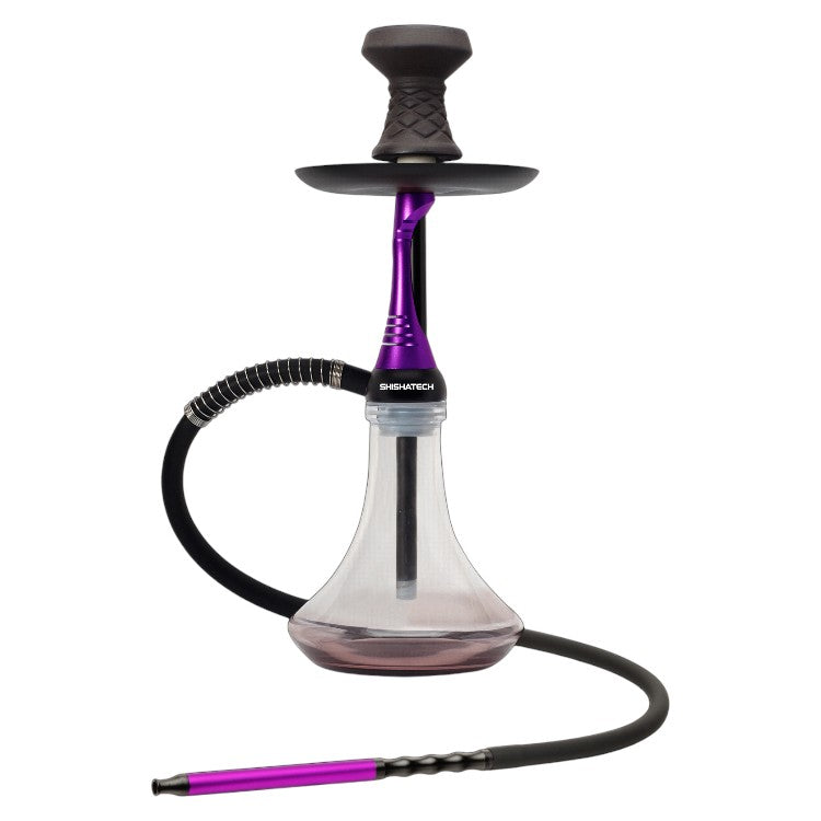 17" Dubai, 1 Hose, ShishaTech Color Box Purple