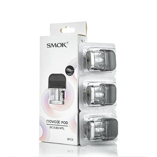 SMOK Pod+Coil Novo X Clear Edt. DC MTL - 3 pack Transparent Black 0.8 ohm