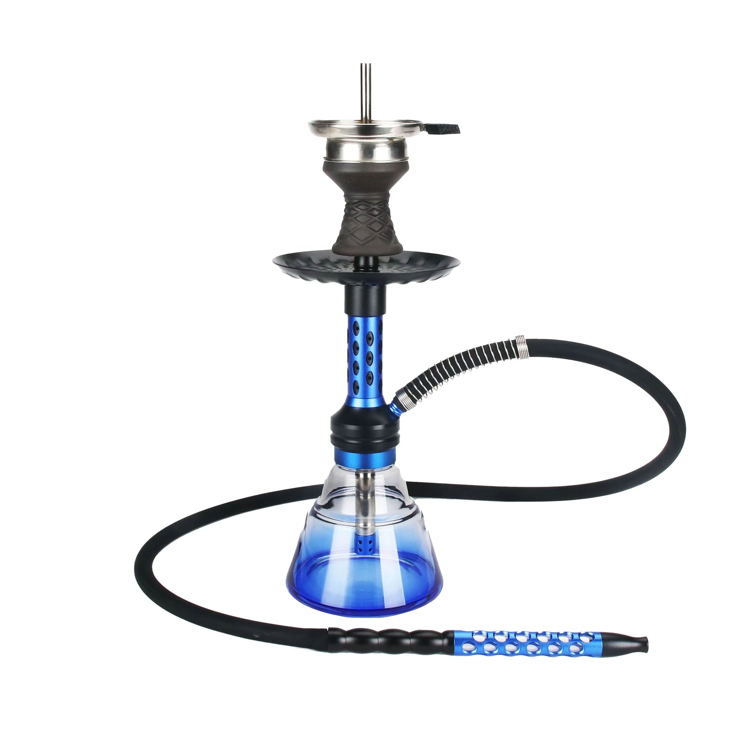16" Vespa, 1 Hose, B.Y.O. Hookahs Color Box Blue