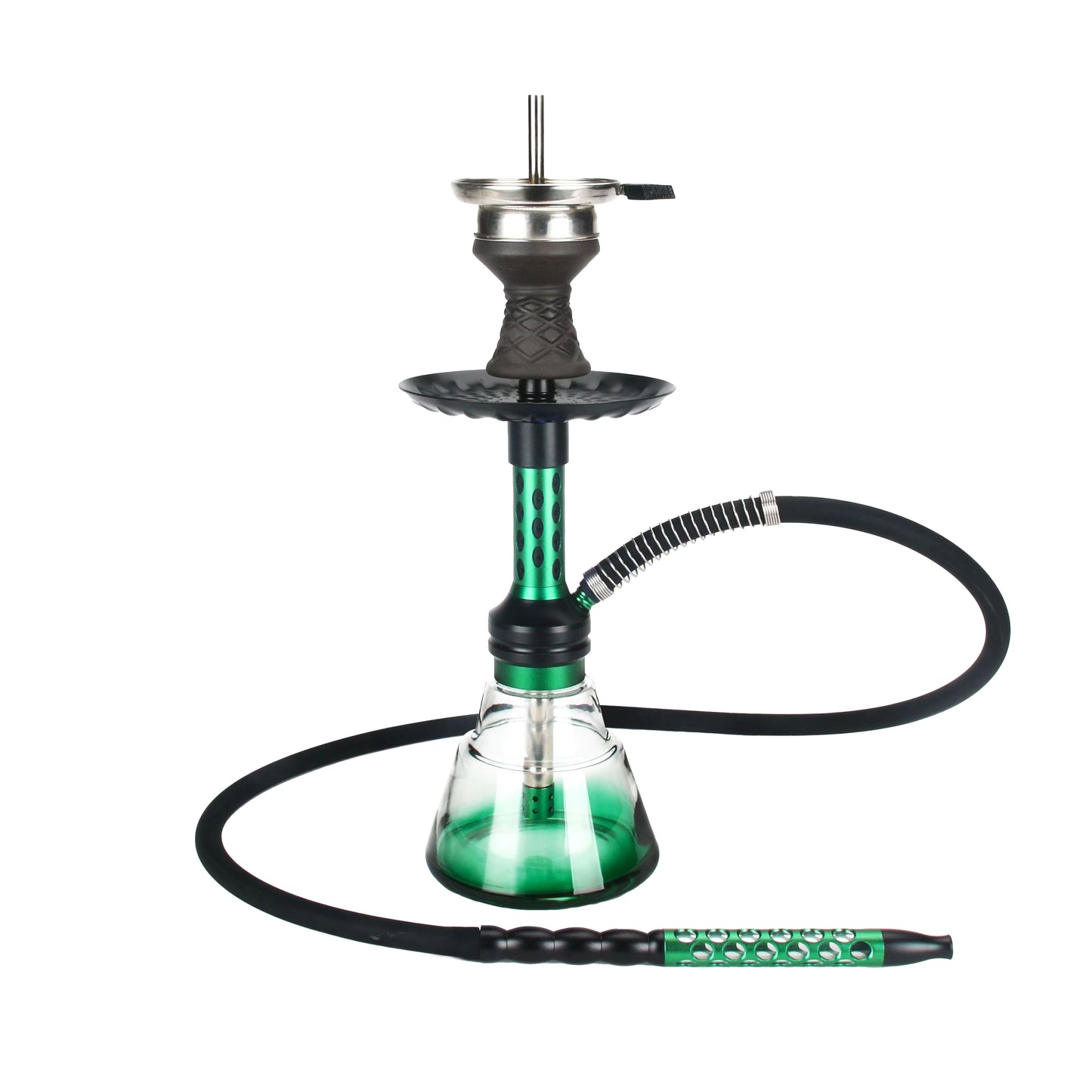 16" Vespa, 1 Hose, B.Y.O. Hookahs Color Box Green