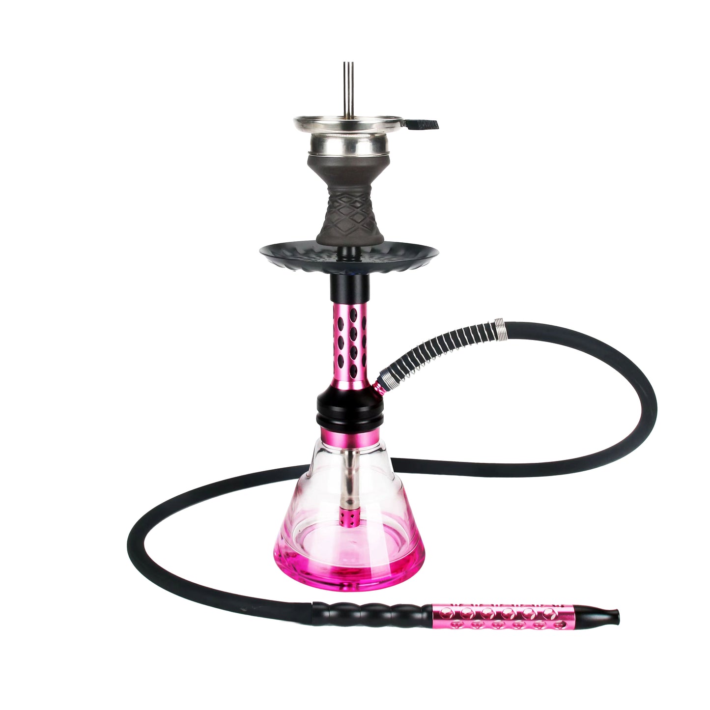 16" Vespa, 1 Hose, B.Y.O. Hookahs Color Box Pink