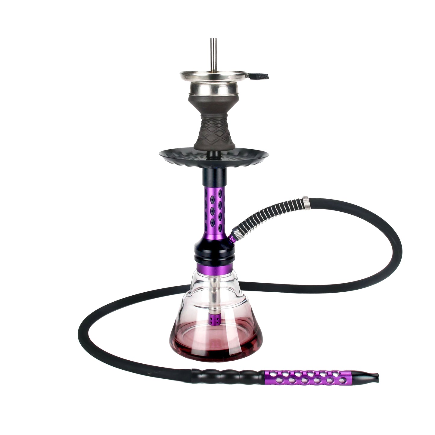 16" Vespa, 1 Hose, B.Y.O. Hookahs Color Box Purple