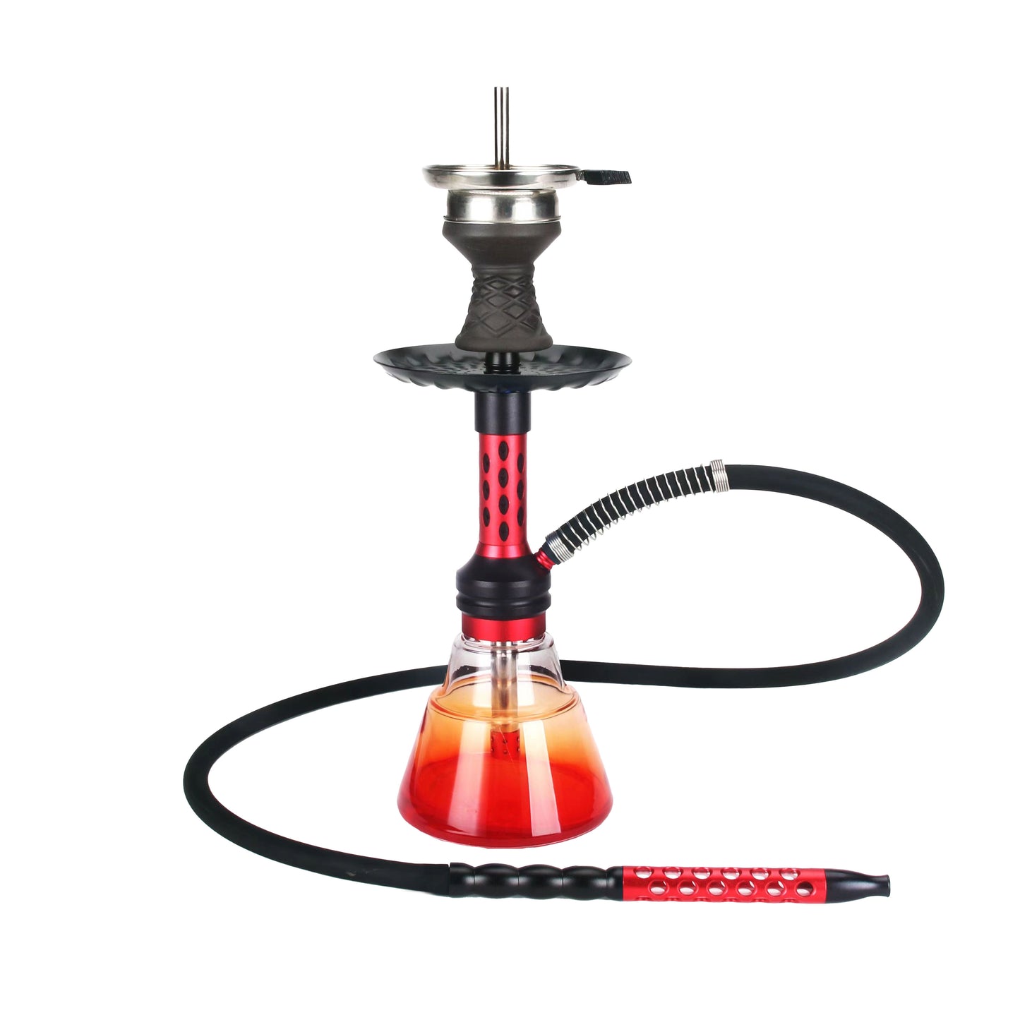 16" Vespa, 1 Hose, B.Y.O. Hookahs Color Box Red