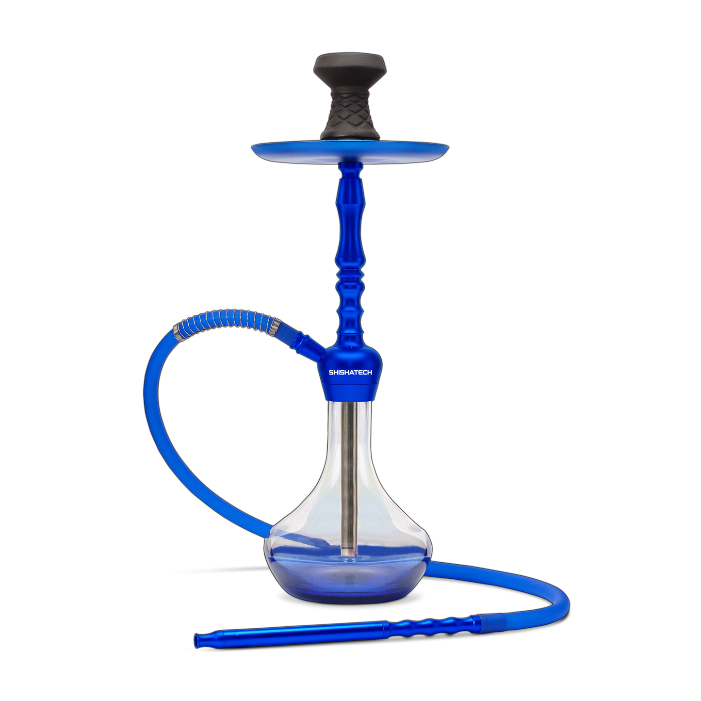 21" Enzo, Click Technology, 1 Hose, ShishaTech Color Box Blue