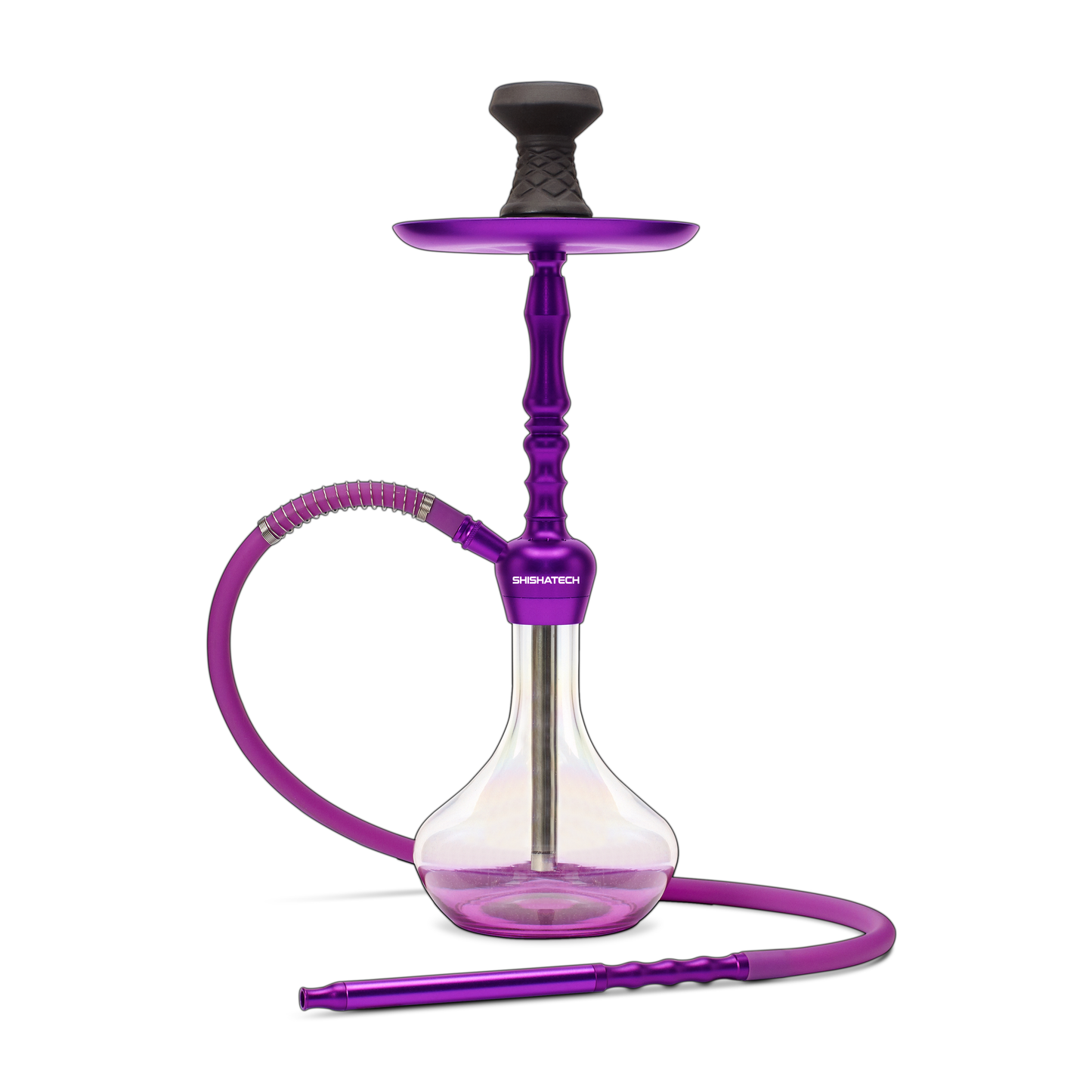 21" Enzo, Click Technology, 1 Hose, ShishaTech Color Box Purple