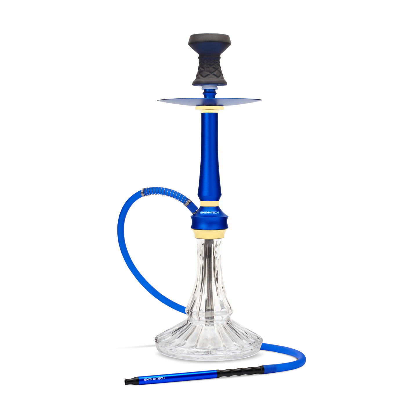 21" Raver X Hookah, Click Technology, 1 Hose, ShishaTech Color Box Blue