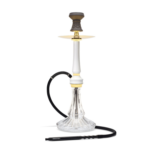 21" Raver X Hookah, Click Technology, 1 Hose, ShishaTech Color Box White