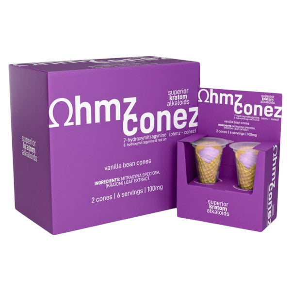 OHMZ Gummies & Edibles 7-Hydroxy Cones 10mg MIT 2-Pack Vanilla Bean