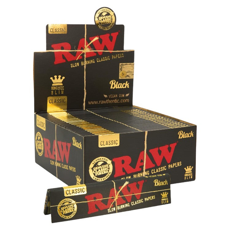 RAW Papers Black King Size Wide