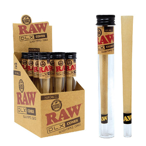 RAW Cones DLX Glass Tipped King Size