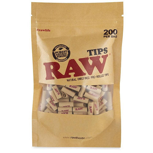 RAW Tips Pre-rolled Bag 200's
