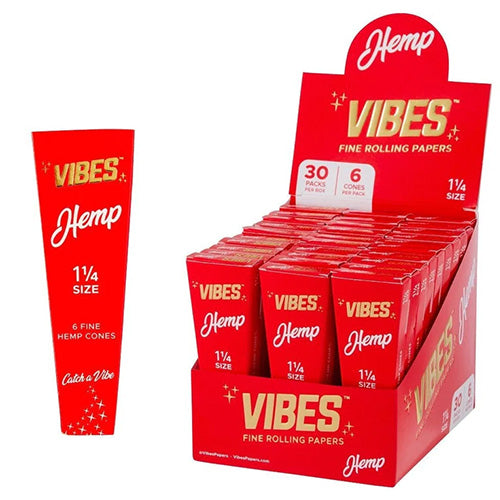 VIBES Cones Hemp 11/4 Size 6-pack