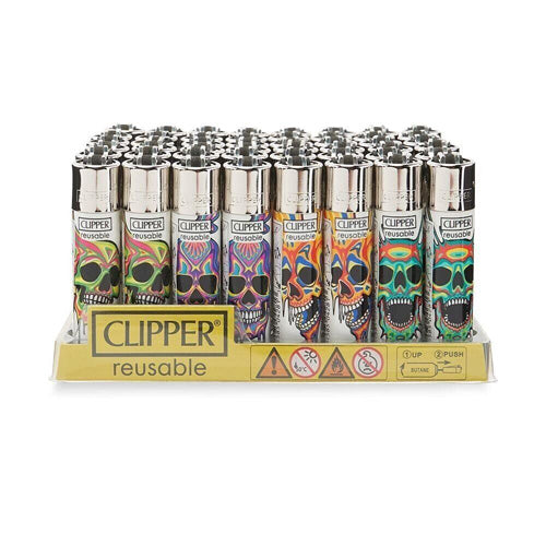 CLIPPER Lighter Classic Melting Skulls
