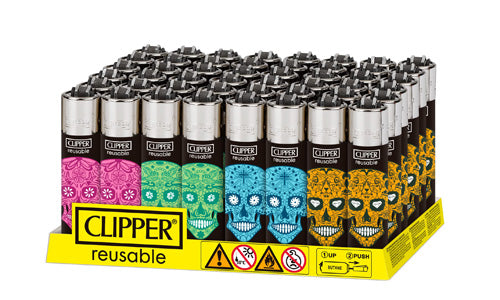 CLIPPER Lighter Classic Mexican Skulls