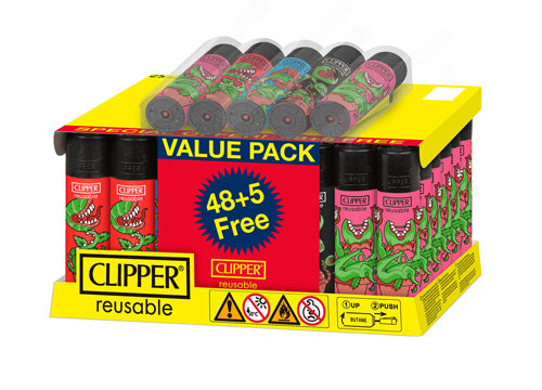 CLIPPER Lighter Classic 48ct + 5 Free Evil Plant