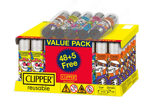 CLIPPER Lighter Classic 48ct + 5 Free Hippie Theme