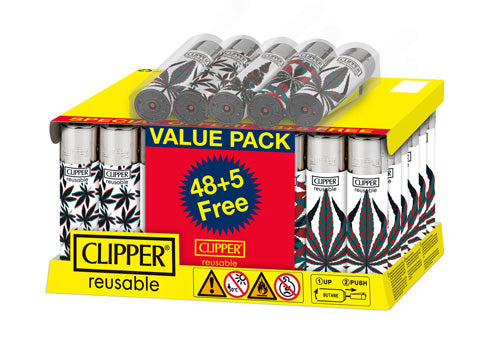 CLIPPER Lighter Classic 48ct + 5 Free Neon Leaves