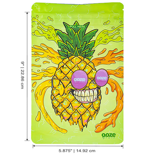 OOZE Zipoc Bags Mylar Bags 1oz 12-pack Mr.Pineapple