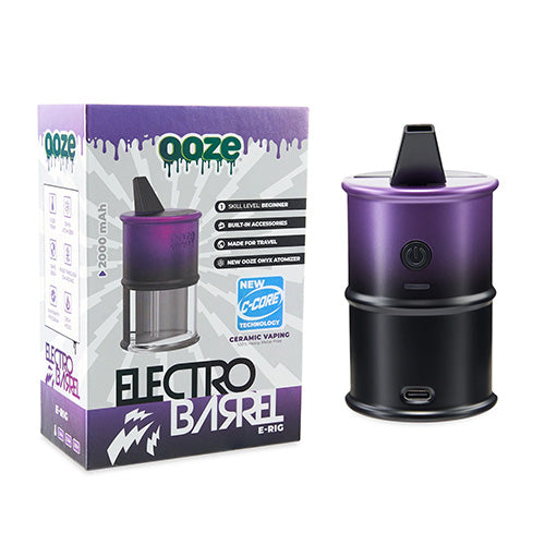 OOZE Devices Electro Barrel Dab Rig Galaxy Purple