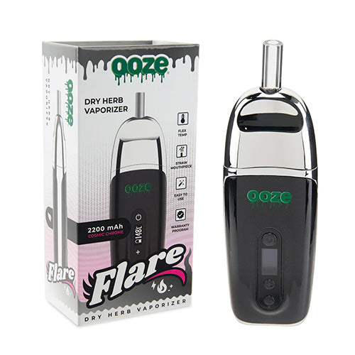 OOZE Devices Flare Dry Flower Vaporizer Chrome