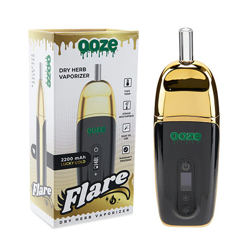 OOZE Devices Flare Dry Flower Vaporizer Gold