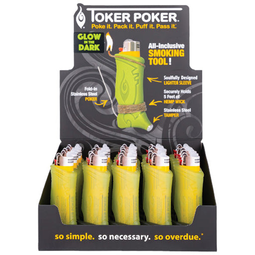 TOKER POKER Lighter Holder Bic Edition Glow in the Dark