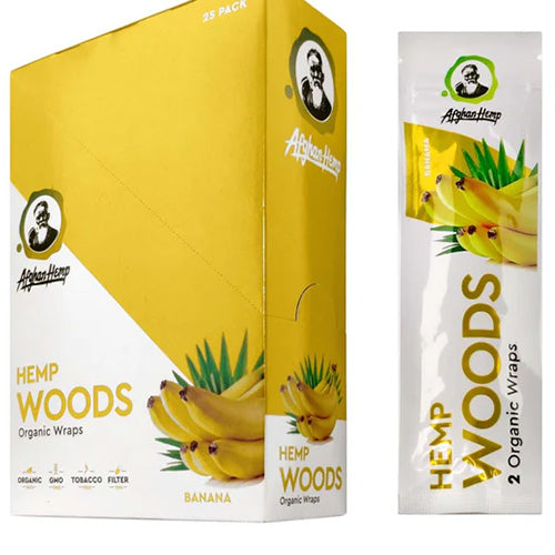 AFGHAN HEMP Wraps Woods 2-pack Banana