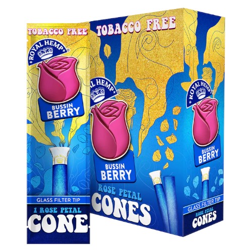 BLUNTS & ROSES Cones Glass Tip Bussin Berry