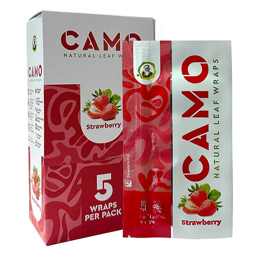 CAMO Wraps Natural Tea Leaf 5-pack Strawberry