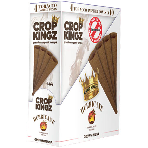 CROP KINGZ Cones Brown Hemp 11/4 Size 4-pack Hurrican