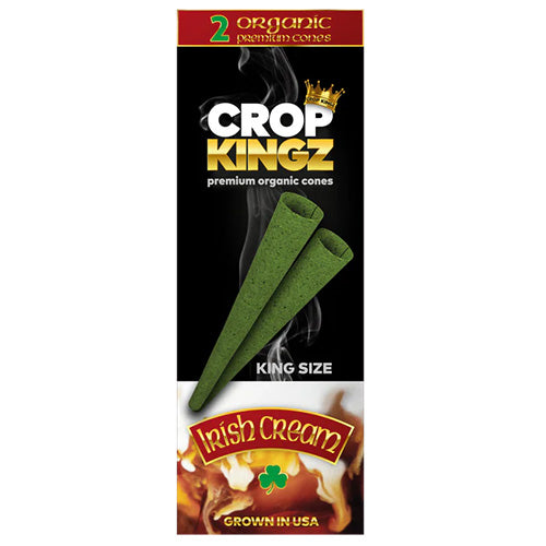 CROP KINGZ Cones Organic Hemp King Size 2-pack Irish Cream