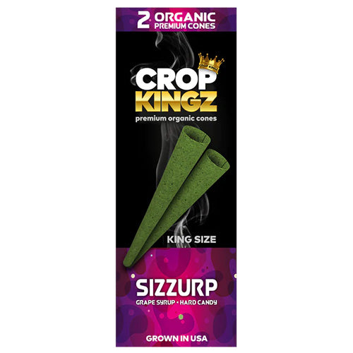 CROP KINGZ Cones Organic Hemp King Size 2-pack Sizzurp