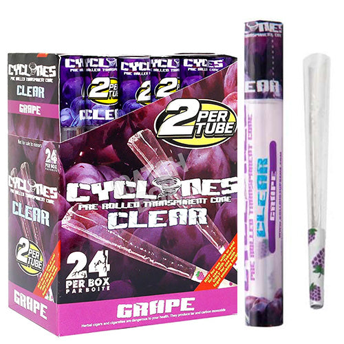 CYCLONES Cones Clear 2-pack Grape
