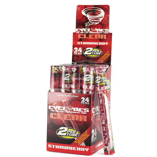 CYCLONES Cones Clear 2-pack Strawberry