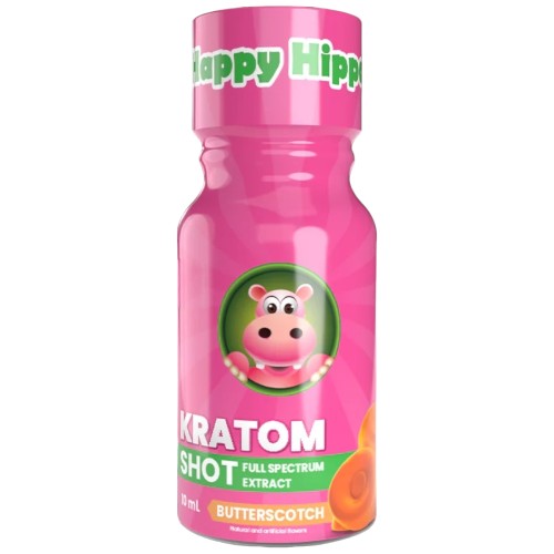 HAPPY HIPPO Extracts & Drinks Kratom Extract 120mg MIT 10ml Butterscotch