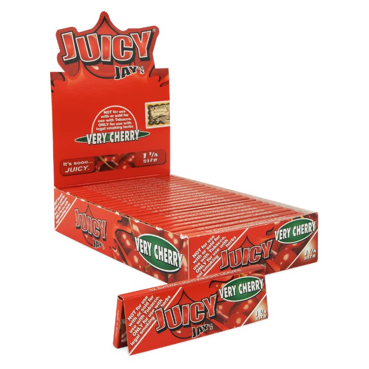 JUICY JAY'S Papers Papers + Tips 11/4 Size Very Cherry