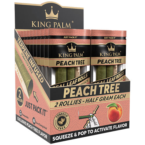 KING PALM Cones Palm Leaf Rollie 2-pack Peach Tree