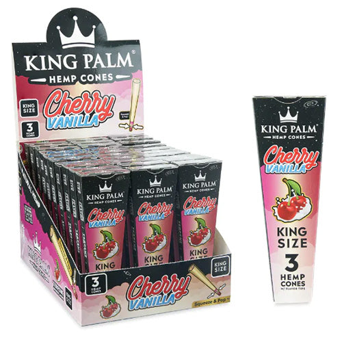 KING PALM Cones Hemp King Size 3-pack Vanilla